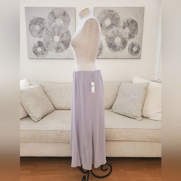 ALEX EVENINGS | Chiffon Tea-length Skirt - [size 1X, Dove Grey] - Picture 5 of 10